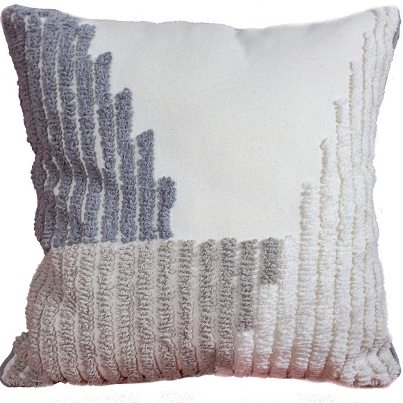 Struttura Abstract Boho Tufted Throw Pillow Cover 18x18 inch - Picture 1 of 6